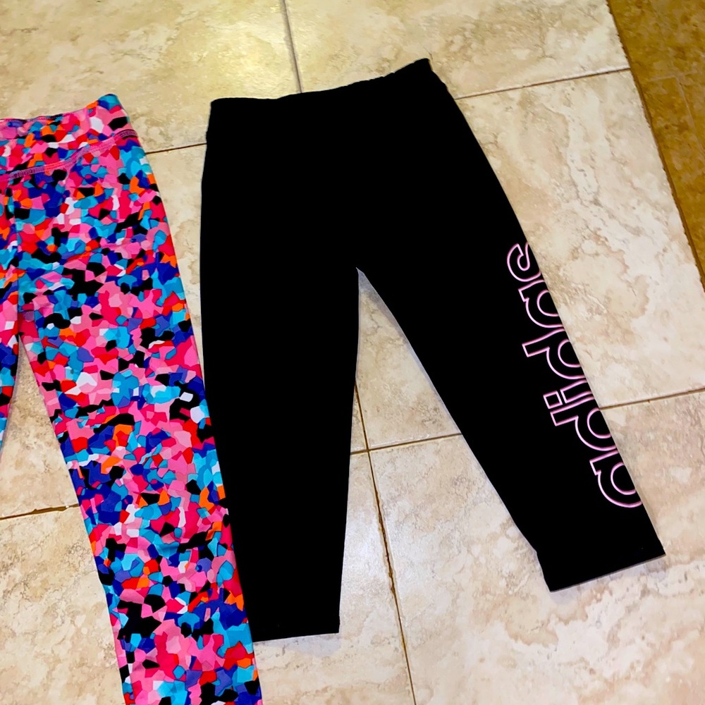 Girls Adidas athletic tights size 6